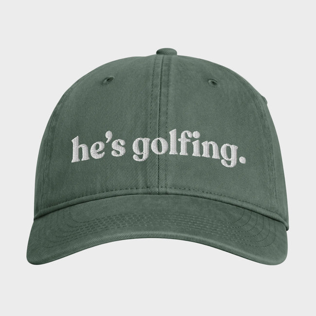 He's Golfing Washed Cap