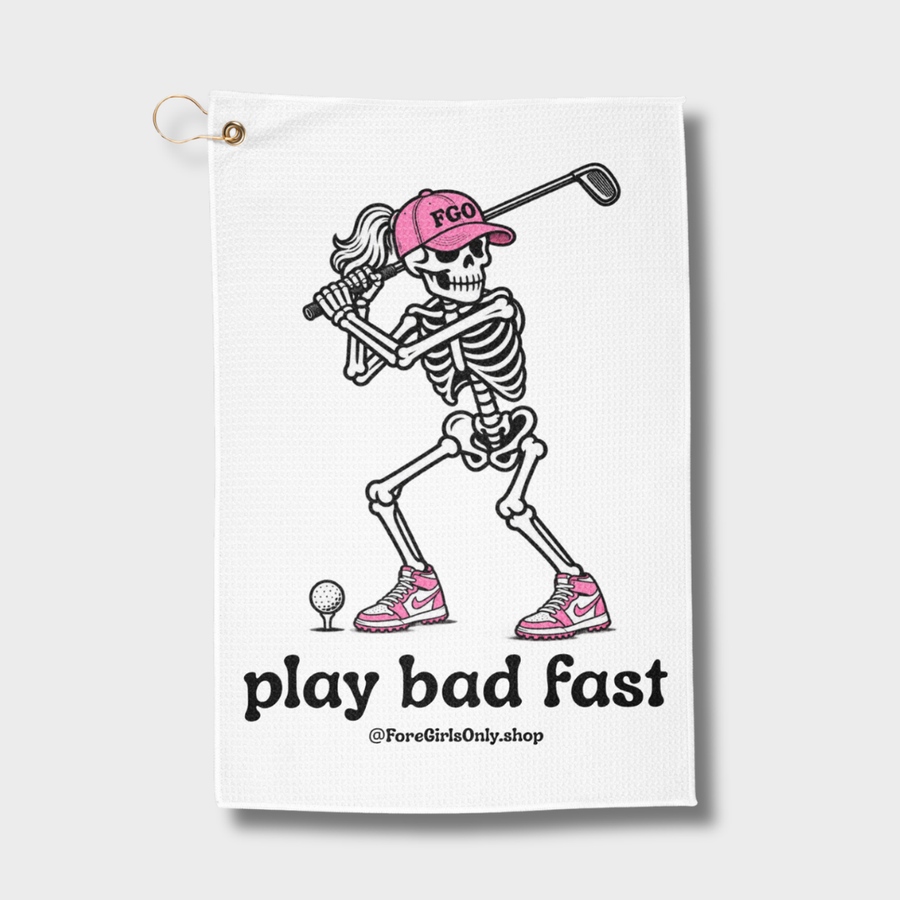 Play Bad Fast Microfiber Golf Towel